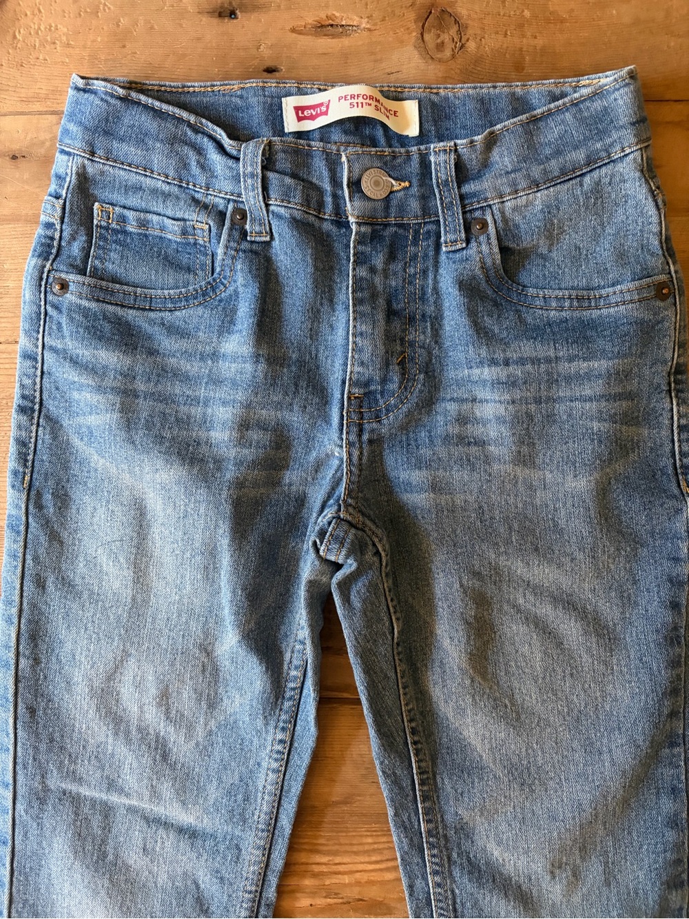 Levi's Boys Medium Blue Slim Straight Jeans